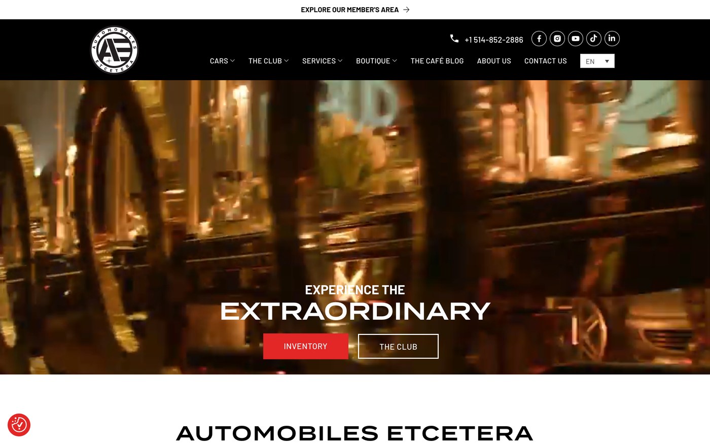 Automobiles Etcetera homepage
